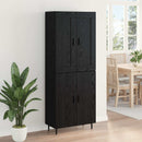 Highboard 2 pcs Sort eg Konstrueret træ