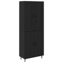 Highboard 2 pcs Sort eg Konstrueret træ