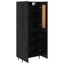 Highboard 2 pcs Sort eg Konstrueret træ