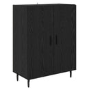Highboard 2 pcs Sort eg Konstrueret træ