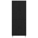 Highboard 2 pcs Sort eg Konstrueret træ