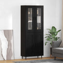 Highboard 2 pcs Sort eg Konstrueret træ