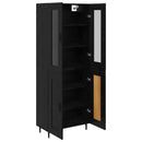 Highboard 2 pcs Sort eg Konstrueret træ