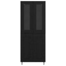 Highboard 2 pcs Sort eg Konstrueret træ
