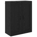 Highboard med skuffe 2 pcs Sort eg Konstrueret træ