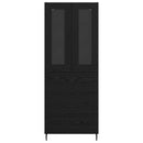 Highboard 2 stk. Sort eg 69,5 x 34 x 180 cm Konstrueret træ