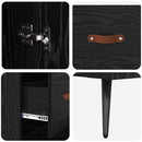 Highboard med skuffe Sort eg 69,5 x 34 x 180 cm Konstrueret træ