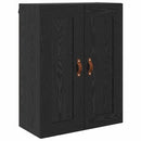 Highboard med skuffe Sort eg 69,5 x 34 x 180 cm Konstrueret træ
