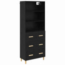 Highboard Sort eg 69,5 x 32,5 x 180 cm Konstrueret træ