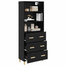 Highboard Sort eg 69,5 x 32,5 x 180 cm Konstrueret træ