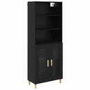 Highboard Sort eg 69,5 x 32,5 x 180 cm Konstrueret træ