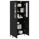 Highboard Sort eg 69,5 x 34 x 180 cm Konstrueret træ