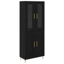 Highboard 2 pcs Sort eg Konstrueret træ