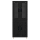 Highboard 2 pcs Sort eg Konstrueret træ