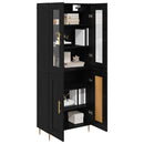 Highboard 2 pcs Sort eg Konstrueret træ