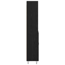 Highboard med skuffe 2 pcs Sort eg Konstrueret træ