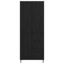 Highboard 2 pcs Sort eg 69,5 x 34 x 180 cm Konstrueret træ