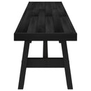 Spisebænk NOAIN 180 x 41 x 45 cm Massivt fyrretræ Sort