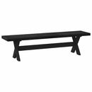 Spisebænk NOAIN 180 x 41 x 45 cm Massivt fyrretræ Sort