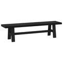 Spisebænk NOAIN 160 x 41 x 45 cm Massivt fyrretræ Sort