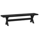 Spisebænk NOAIN 160 x 41 x 45 cm Massivt fyrretræ Sort