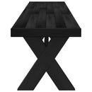 Spisebænk NOAIN 160 x 41 x 45 cm Massivt fyrretræ Sort