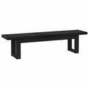 Spisebænk NOAIN 160 x 41 x 45 cm Massivt fyrretræ Sort