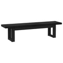 Spisebænk NOAIN 160 x 41 x 45 cm Massivt fyrretræ Sort