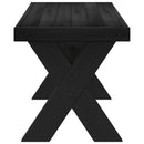 Spisebænk NOAIN 120 x 41 x 45 cm Massivt fyrretræ Sort