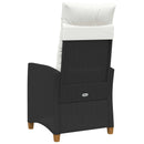Lænestol med teplade med pude 62 x 64 x 112 cm polyrattan