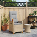 Lænestol med teplade med pude 62 x 64 x 112 cm polyrattan