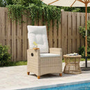 Lænestol med teplade med pude 62 x 64 x 112 cm polyrattan