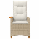 Lænestol med teplade med pude 62 x 64 x 112 cm polyrattan