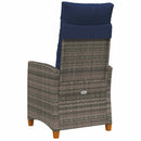 Lænestol med teplade med pude 62 x 64 x 112 cm polyrattan