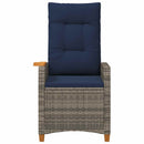 Lænestol med teplade med pude 62 x 64 x 112 cm polyrattan