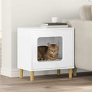 Kat Hus Gloss Hvid 51 x 30 x 52 cm Konstrueret træ
