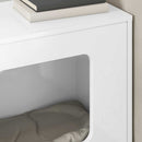 Kat Hus Gloss Hvid 51 x 30 x 52 cm Konstrueret træ