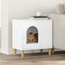 Kat Hus Gloss Hvid 51 x 30 x 52 cm Konstrueret træ
