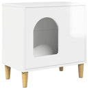 Kat Hus Gloss Hvid 51 x 30 x 52 cm Konstrueret træ