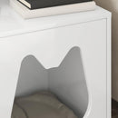 Kat Hus Gloss Hvid 42,5 x 40 x 53,5 cm Konstrueret træ