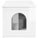 Kat Hus Gloss Hvid 85 x 55 x 50,5 cm Konstrueret træ
