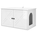 Kat Hus Gloss Hvid 85 x 55 x 50 cm Konstrueret træ
