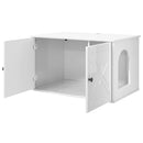 Kat Hus Gloss Hvid 85 x 55 x 50 cm Konstrueret træ