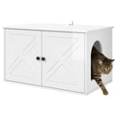 Kat Hus Gloss Hvid 85 x 55 x 50 cm Konstrueret træ