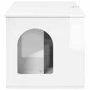 Kat Hus Gloss Hvid 85 x 55 x 50 cm Konstrueret træ
