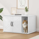Kat Hus Gloss Hvid 85 x 55 x 50 cm Konstrueret træ