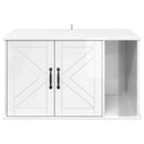 Kat Hus Gloss Hvid 85 x 55 x 50 cm Konstrueret træ