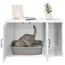 Kat Hus Gloss Hvid 85 x 55 x 50 cm Konstrueret træ