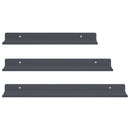 Svævende hylde Vægmonteret 3 pcs Antracit 40 x 9 x 2,5 cm Stål