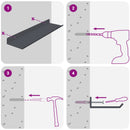 Svævende hylde Vægmonteret 3 pcs Antracit 40 x 9 x 2,5 cm Stål